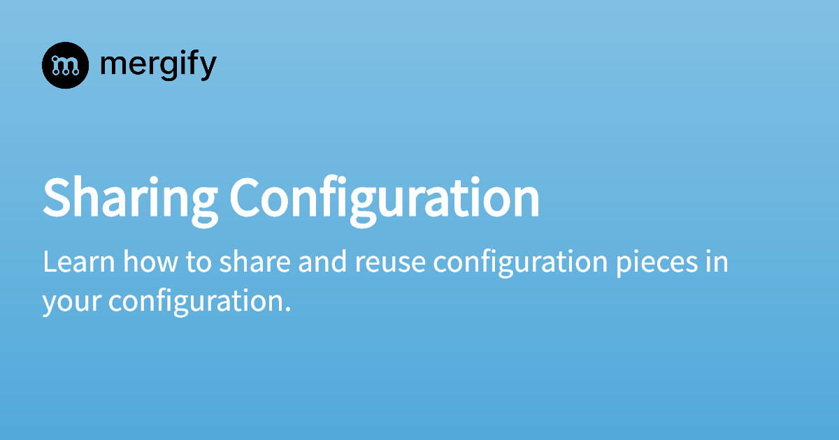 Sharing Configuration