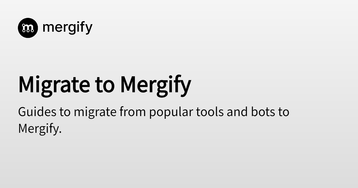 Migrate to Mergify